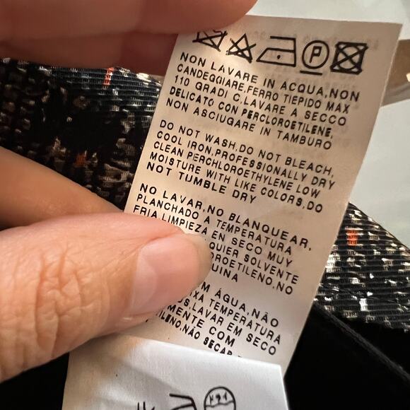 Max Mara Tweed Printed Blazer Jacket Size US 10 - Picture 7 of 7